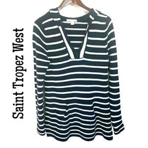 Saint Tropez West Hooded Sweater Tunic Size L